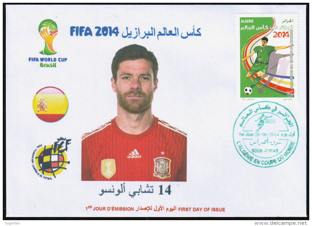 ALGERIE ALGERIA ALGERIEN ARGELIA - 2014 - BRAZIL FIFA World Cup Football - SPAIN Xabi ALONSO Soccer Fútbol - 2014 – Brésil