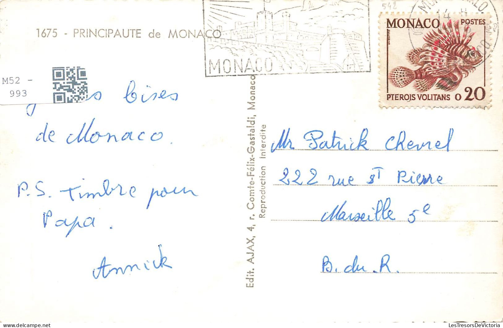 MONACO - Monte Carlo - Principauté - Souvenir - Carte Postale - Monte-Carlo