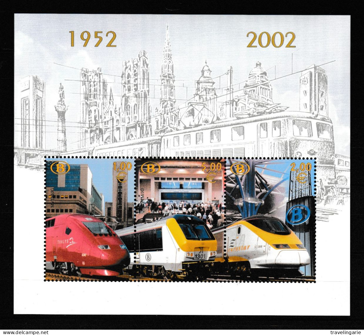 Belgium 2002 S/S Brussels North-South Connection MNH ** - 1996-2013 Vignetten [TRV]