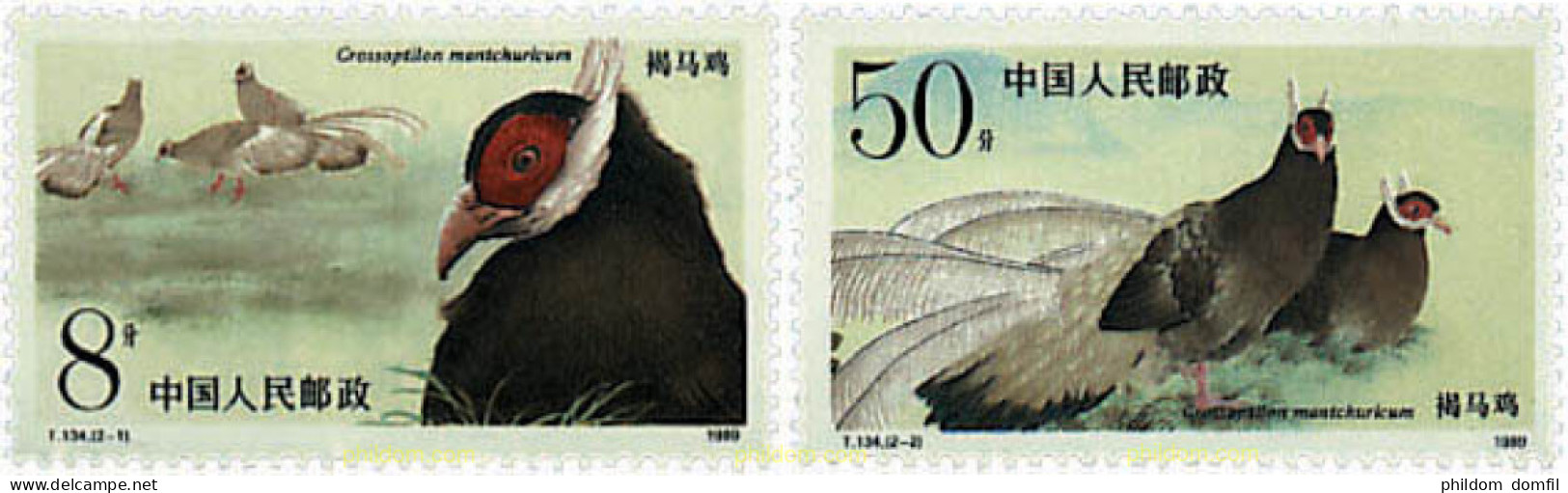 49367 MNH CHINA. República Popular 1989 FAUNA PROTEGIDA - Neufs
