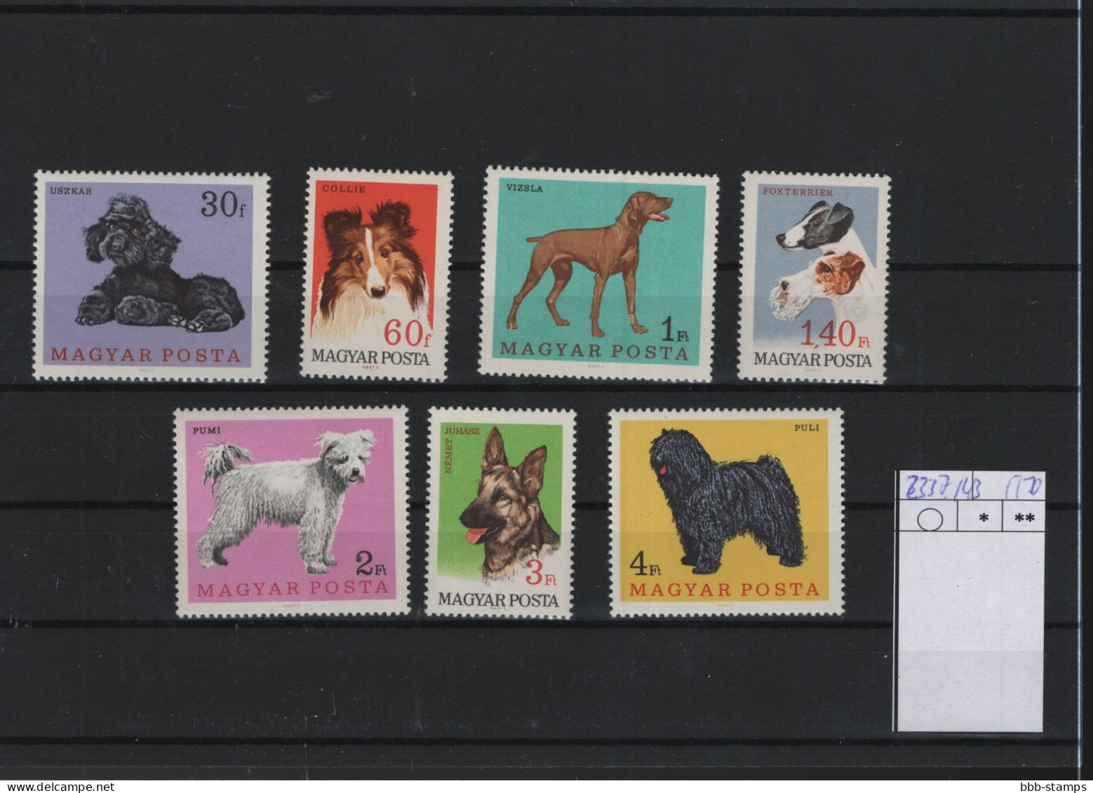 Ungarn Michel Cat.No. Mnh/** 2337/2343 Dogs - Neufs