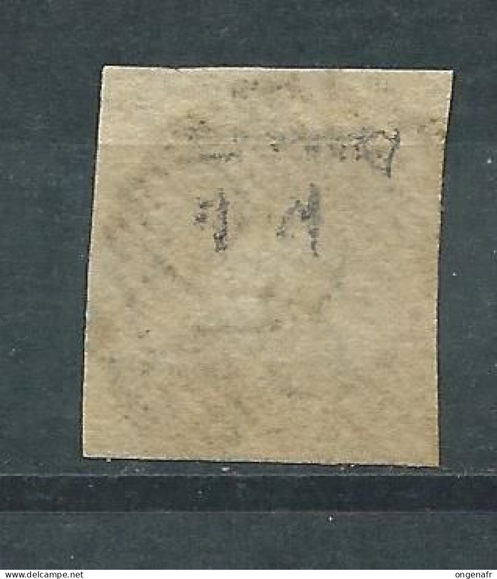 20 Centimes Bleu , LL Encadré N° 4 A (papier épais)  Obl. 4 -  ANVERS - 1849-1850 Médaillons (3/5)