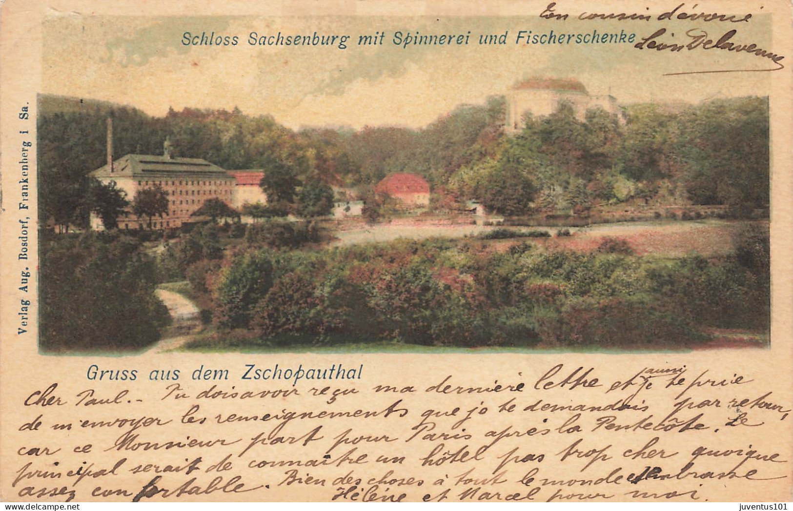 CPA Gruss Aus Dem Zschopauthal-Schloss Sachsenburg-RARE-Timbre        L2848 - Zschopau