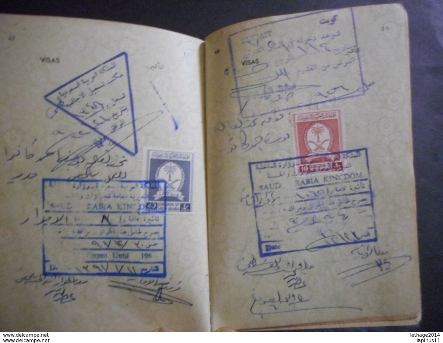 PASSPORT LEBANON لبنان LIBAN Saudi Arabia, Iran, France, Italy, Turkey Jordan Iran TAXE TAX FISCAL RARE