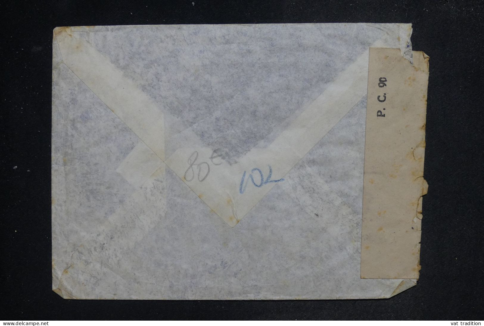 CHINE - Enveloppe De Chongking Pour Paris Avec Contrôle Postal Anglais - L 151804 - 1912-1949 République