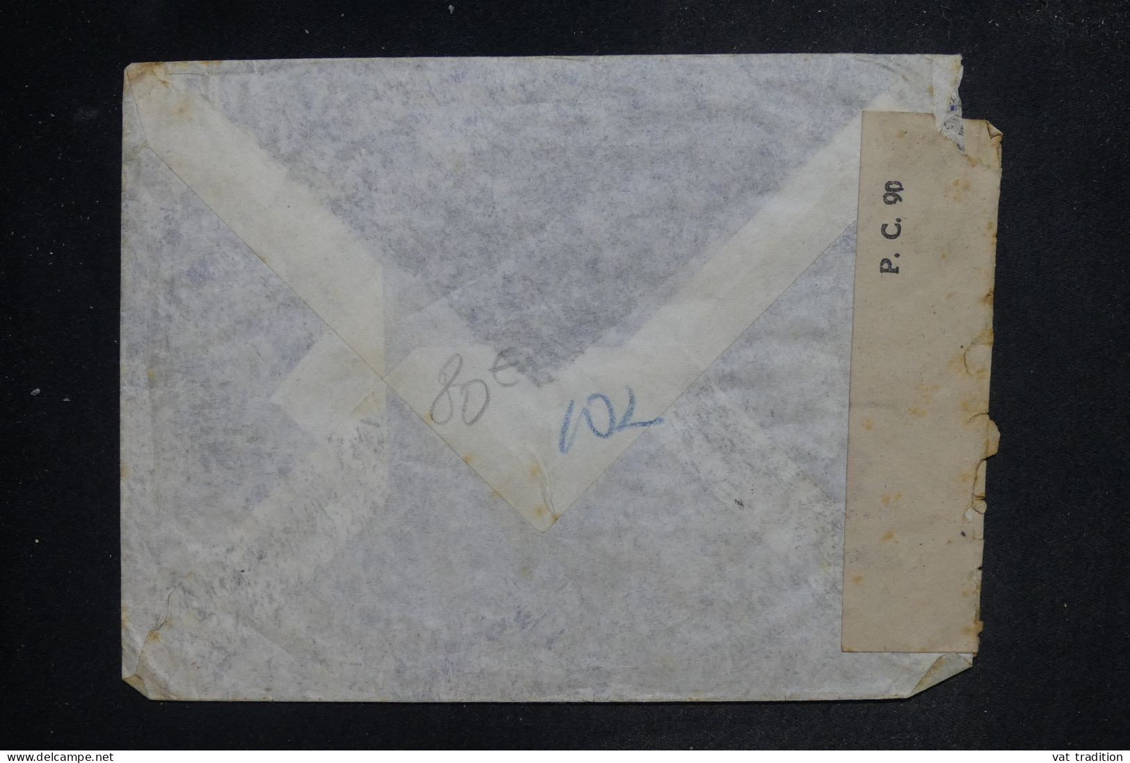 CHINE - Enveloppe De Chongking Pour Paris Avec Contrôle Postal Anglais - L 151804 - 1912-1949 República