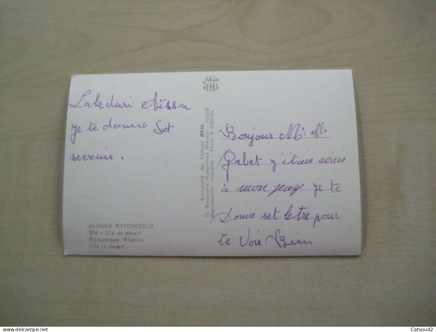 Carte Postale Ancienne  ALGERIE Vie Au Désert - Scenes