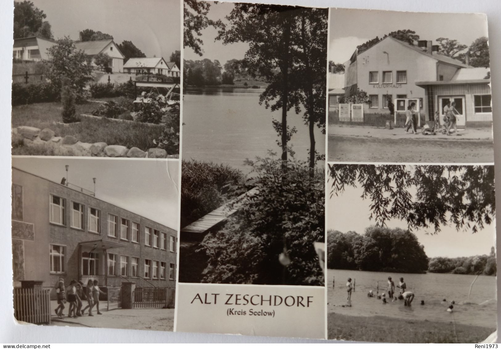 Alt Zeschdorf, Bungalow-Siedlung, Mittelsee, Badestrand, Oberschule, 1986 - Seelow