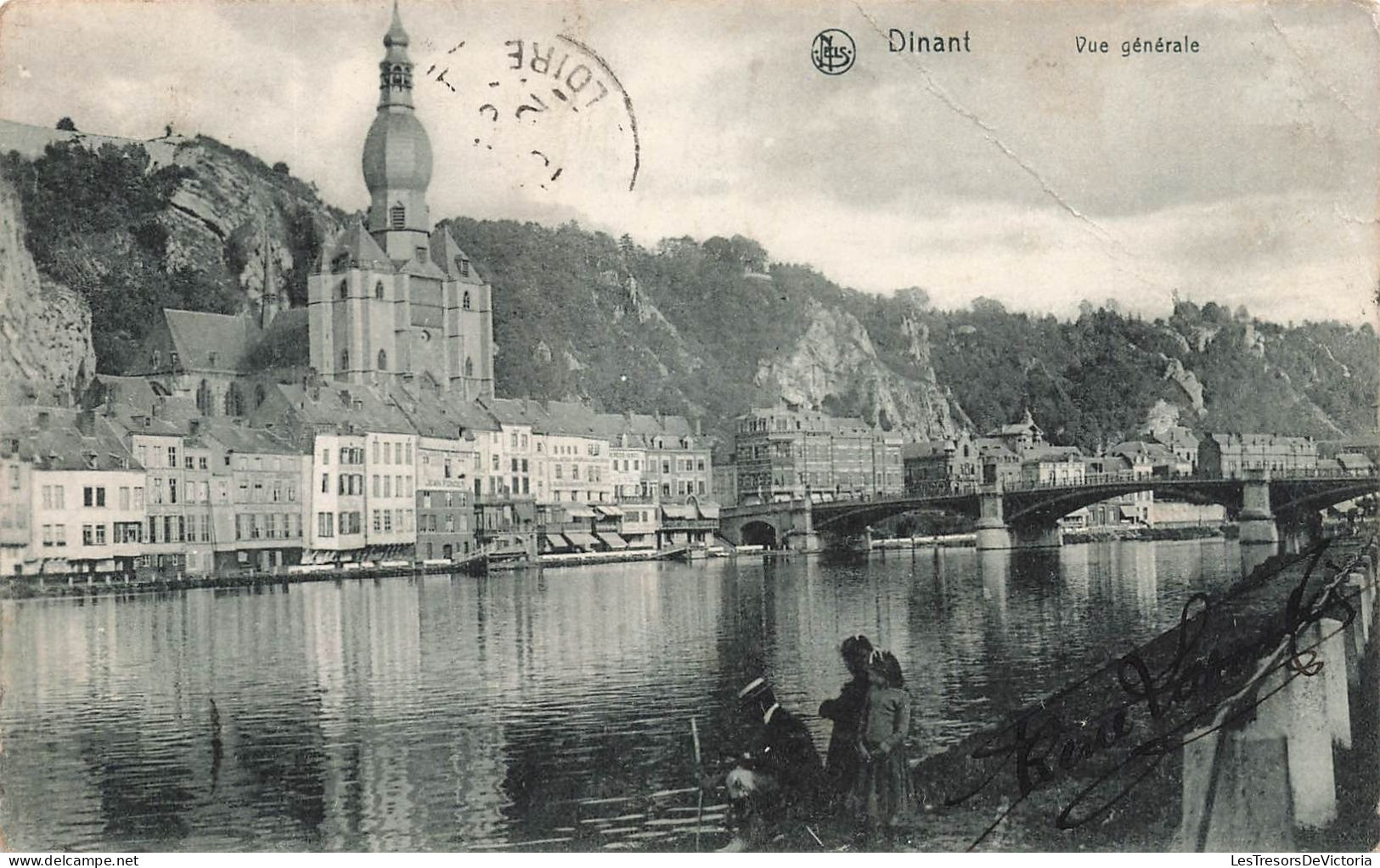 BELGIQUE - Dinant - Vue Générale - Vue Sur La Ville - Animé - Pont - Bateau - Carte Postale Ancienne - Dinant