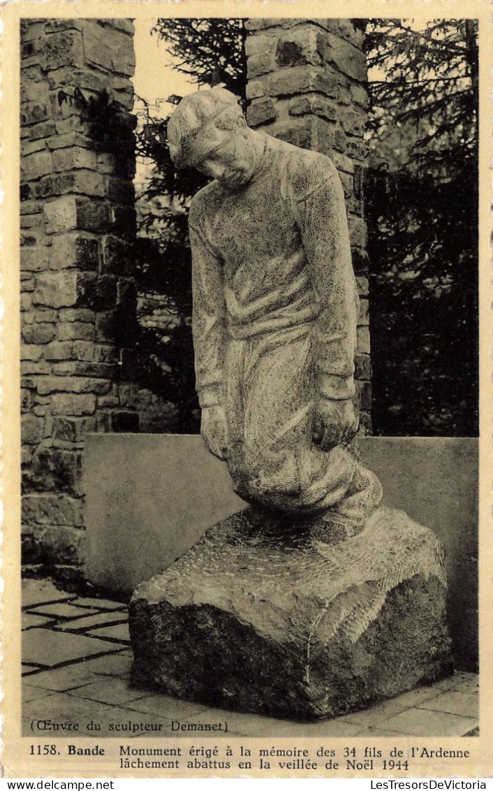 BELGIQUE - Bande - Monument érigé à La Mémoire Des 34 Fils De L'Ardenne... - Carte Postale Ancienne - Nassogne