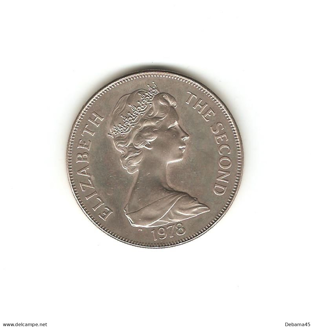 635/ ASCENSION ISLAND : Elizabeth II : 1 Crown 1978 (copper-nickel - 28,55 Grammes) 25ème Anniversaire Du Couronnement - Isla Ascensión