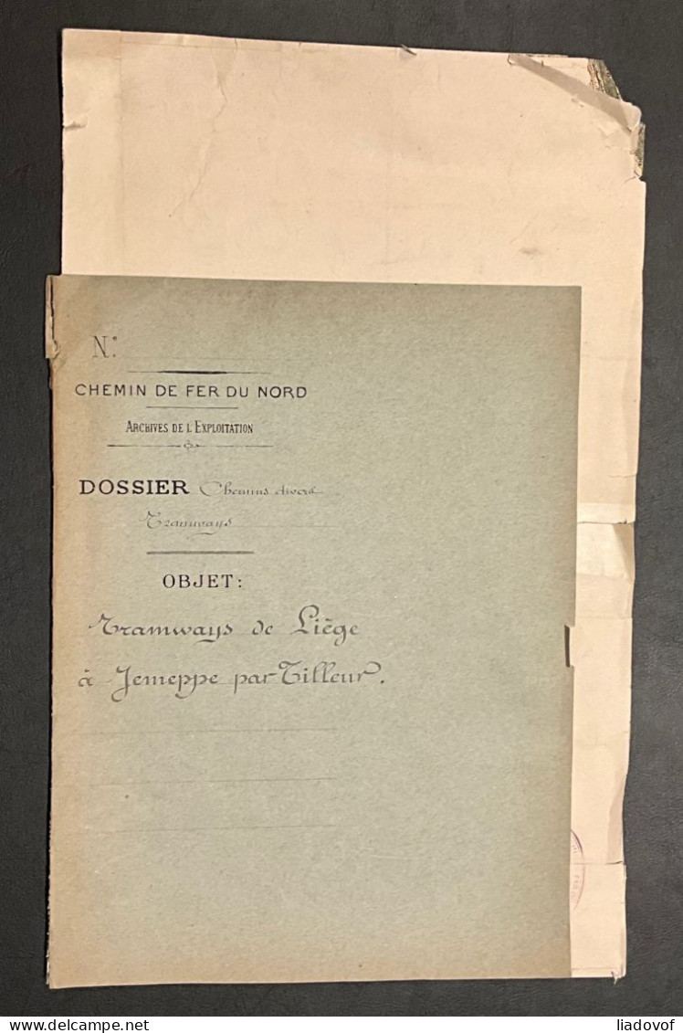 Dossier met originele briefwisseling periode 1879-1912 betreffende de Chemin de Fer du Nord / Nord-Belge