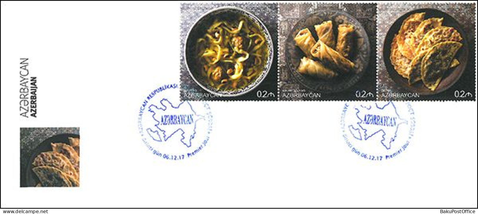 Azerbaijan 2017  Book “Azerbaijan”. FDC First Day Cover Cuisine 5 - Azerbaïdjan