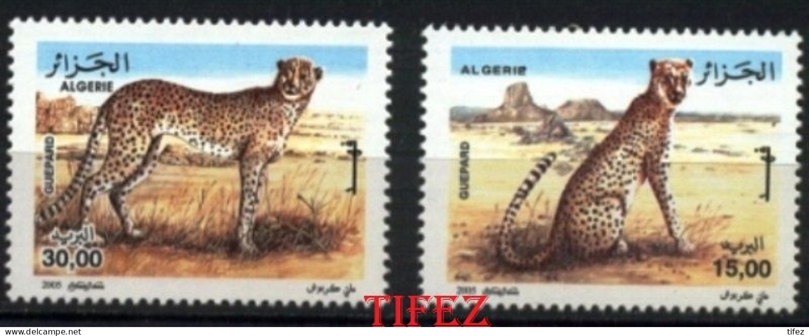 Année 2005-N°1413/1414 Neufs**MNH : LE GUEPARD - Algerien (1962-...)