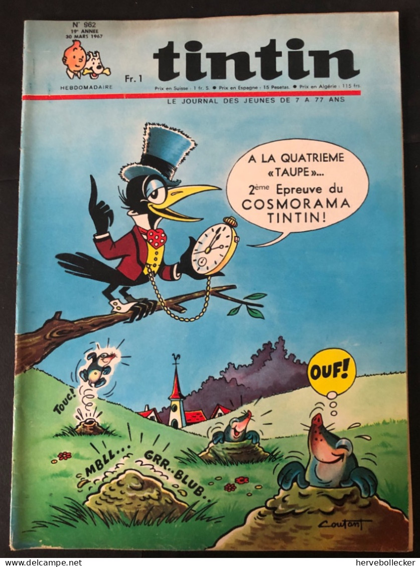 TINTIN Le Journal Des Jeunes N° 962 - 1967 - Tintin