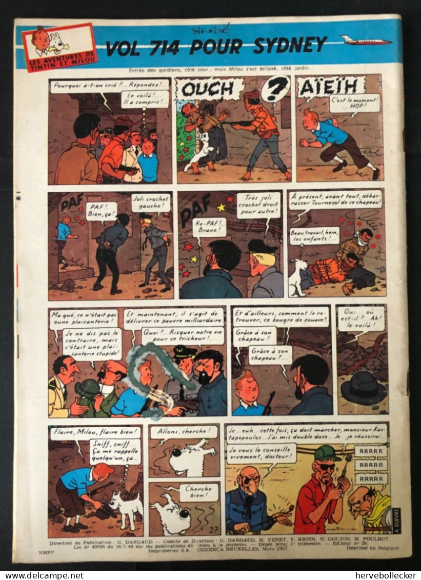 TINTIN Le Journal Des Jeunes N° 962 - 1967 - Tintin