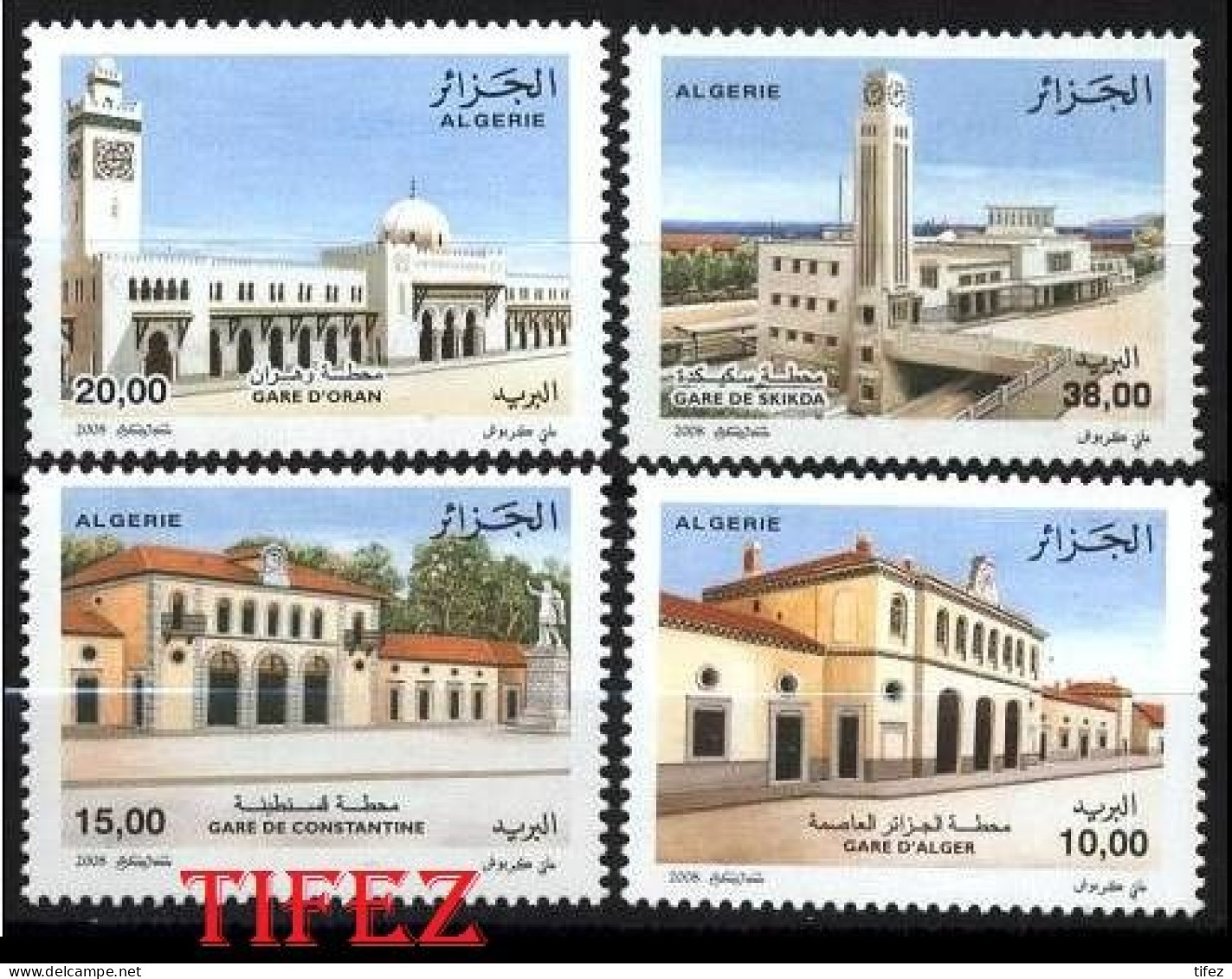 Année 2008-N°1498/1501 Neufs**MNH : Les Gares Ferroviaires D'Algérie - Algeria (1962-...)