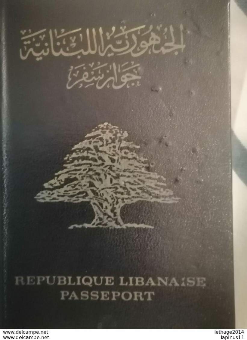 Liban Lebanon 4 Passport / 4 Passeport / EXTREMELY RARE!!! PERFECT CONDITION !! Lot Visa Fiscal International 1955 - Liban