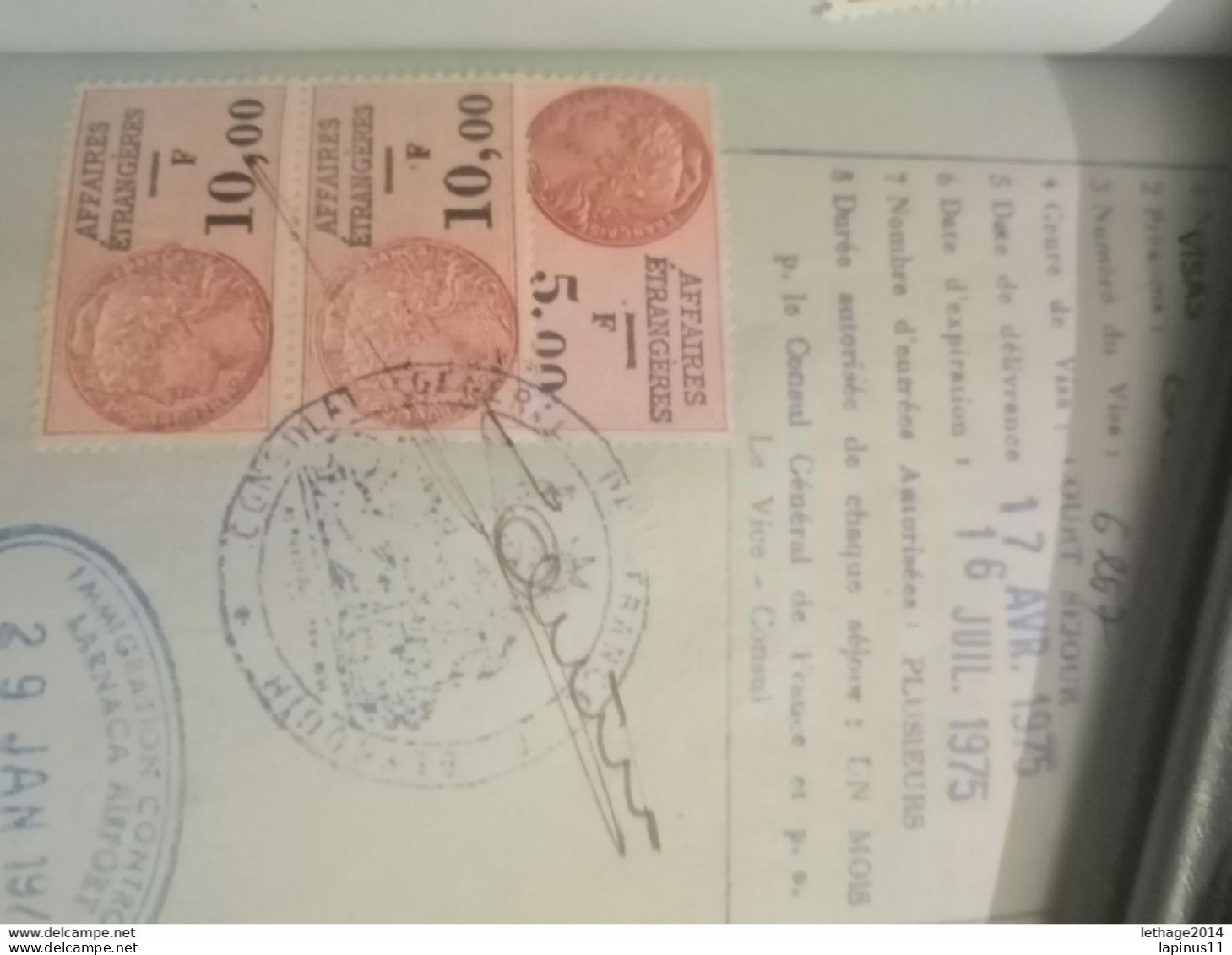 Liban Lebanon 4 Passport / 4 Passeport / EXTREMELY RARE!!! PERFECT CONDITION !! lot visa fiscal international 1955