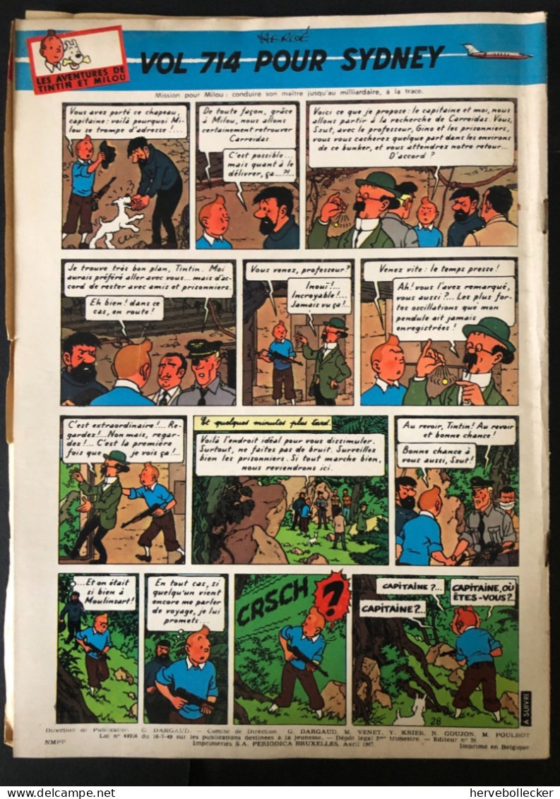 TINTIN Le Journal Des Jeunes N° 963 - 1967 - Tintin