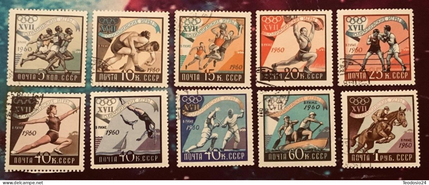 Russie 1960 J O Rome N°2310 à 2319 - Usati