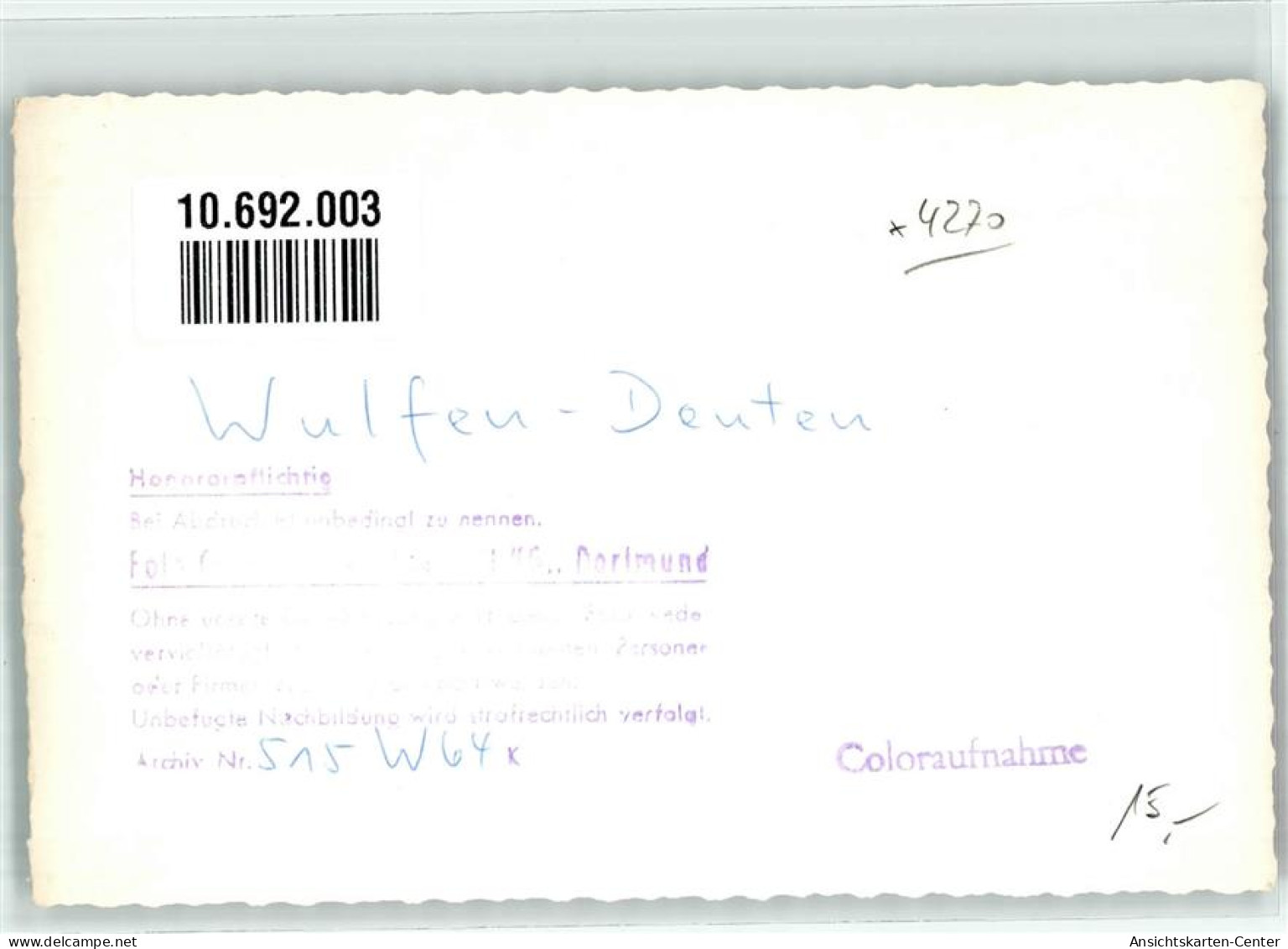 10692003 - Wulfen , Westf - Dorsten