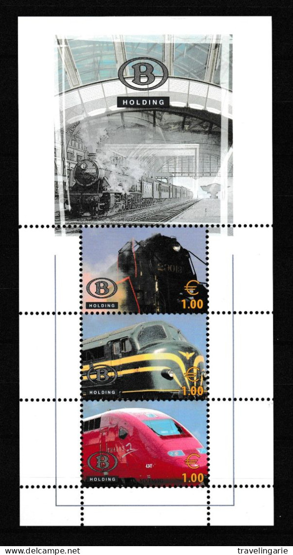 Belgium 2006 S/S From Steam To Electricity + Introduction Card + Envelope 150st Anniversary Line 50  MNH ** - 1996-2013 Vignetten [TRV]