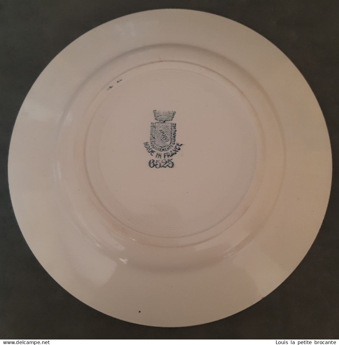 1 Assiette Plate Des Grands établissements Céramiques De ST AMAND, Modèle 6525,  Sans Numéro De Série (rare), - Platos