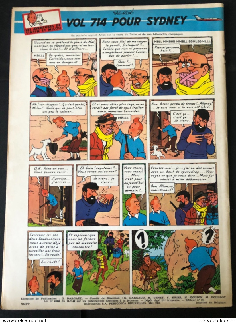 TINTIN Le Journal Des Jeunes N° 968 - 1967 - Tintin