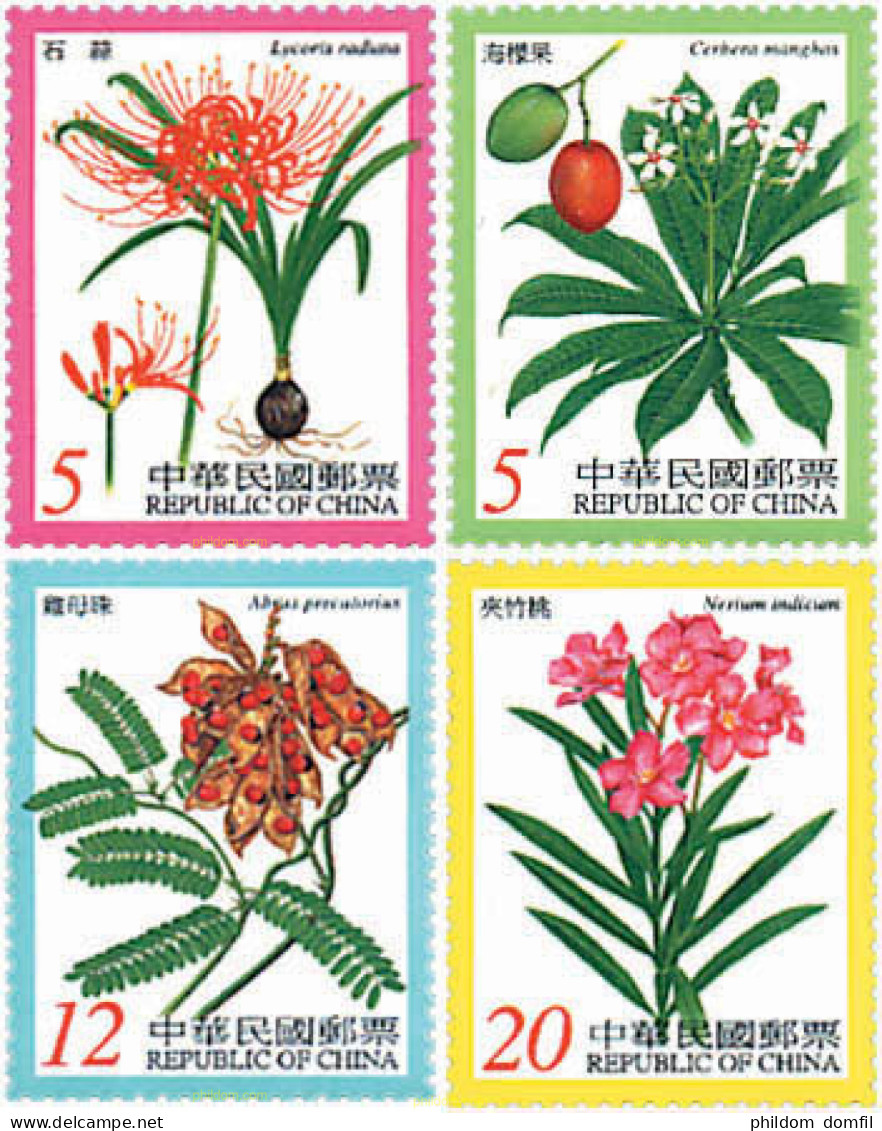 89265 MNH CHINA. FORMOSA-TAIWAN 2000 PLANTAS TOXICAS - Nuevos