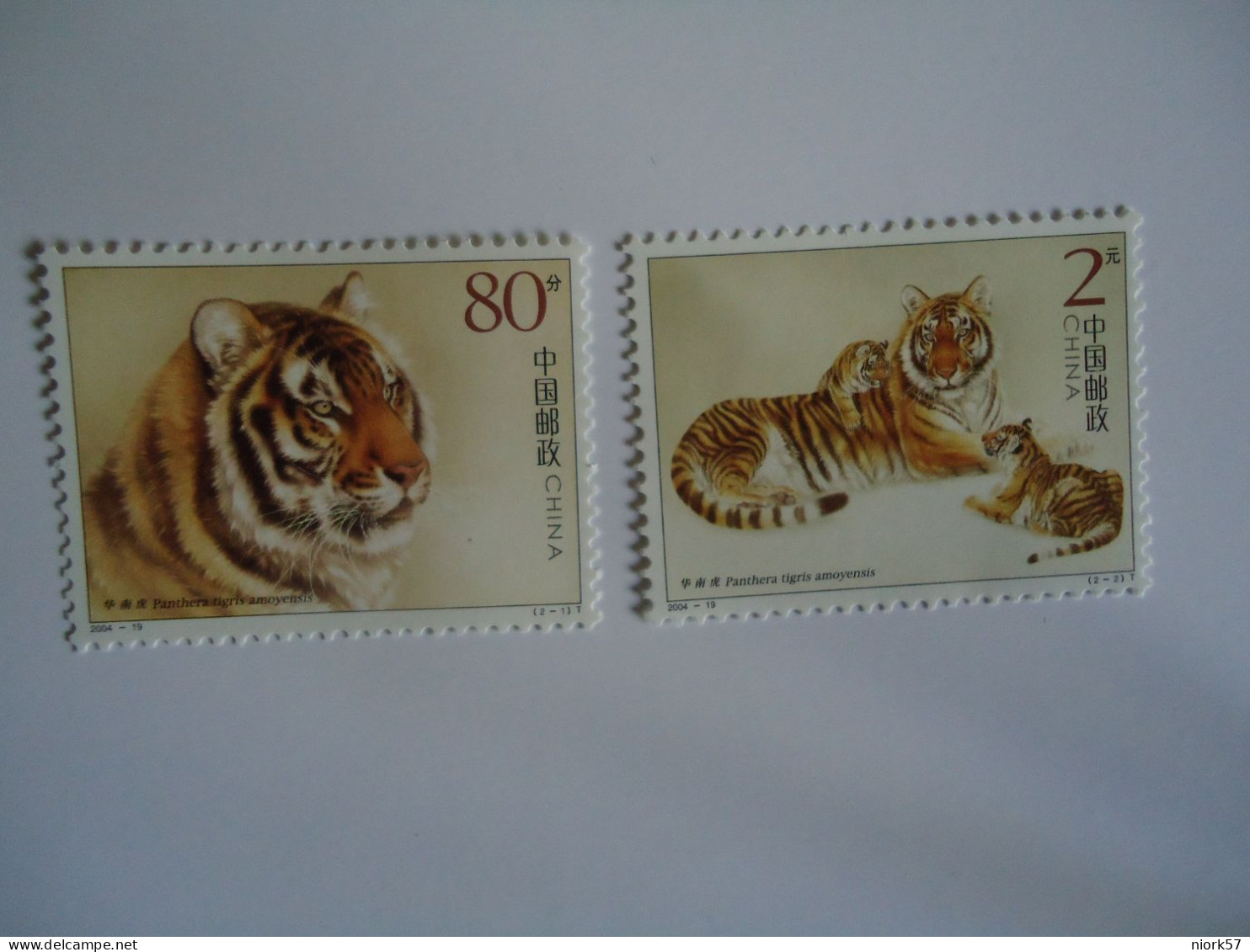 CHINA    MNH 2004 STAMPS  ANIMALS TIGERS - Raubkatzen