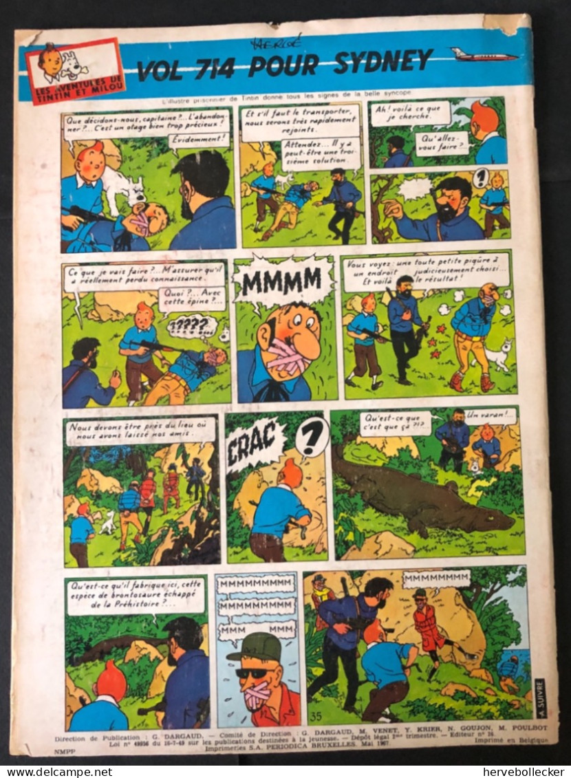 TINTIN Le Journal Des Jeunes N° 970 - 1967 - Tintin