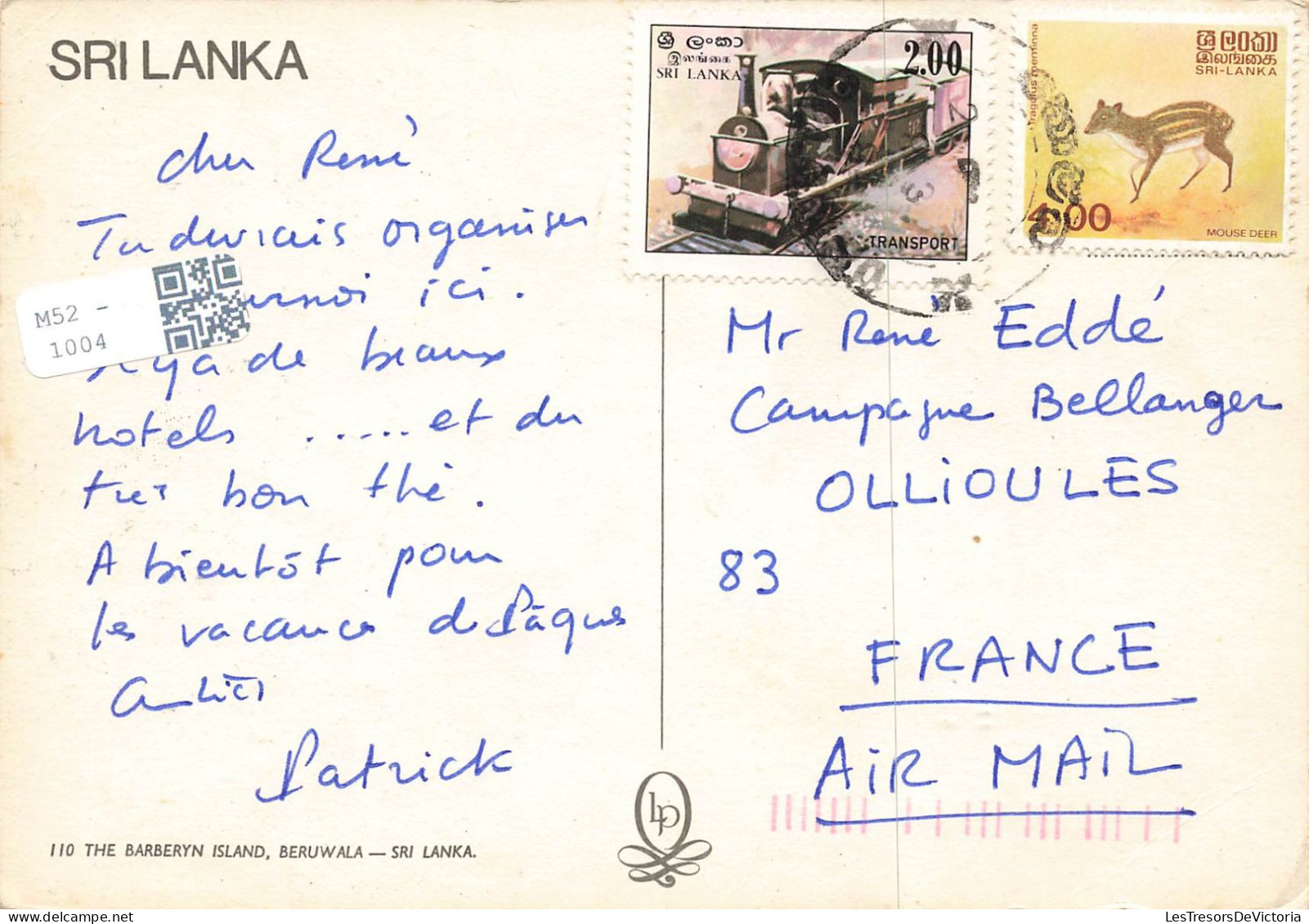 SRI LANKA - Beruwala - The Barberyn Island - Carte Postale - Sri Lanka (Ceilán)