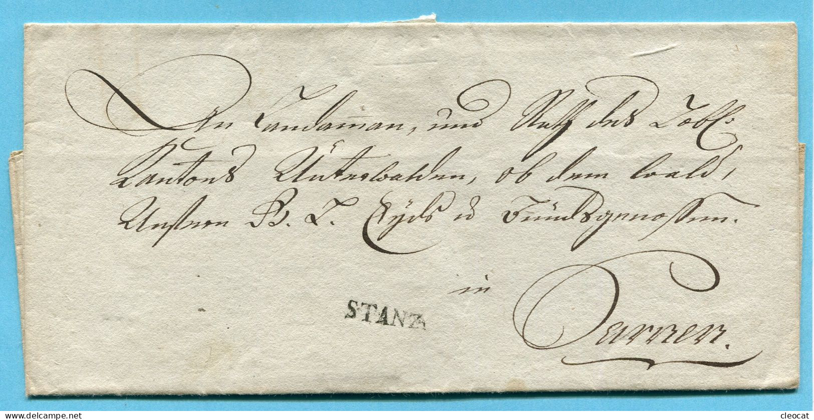 Umschlag Von Stans Nach Sarnen 1805 - ...-1845 Prephilately