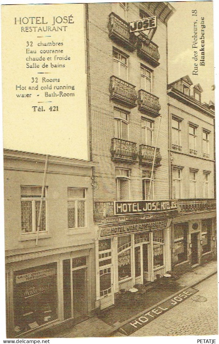 Blankenberghe , Hôtel José - Blankenberge