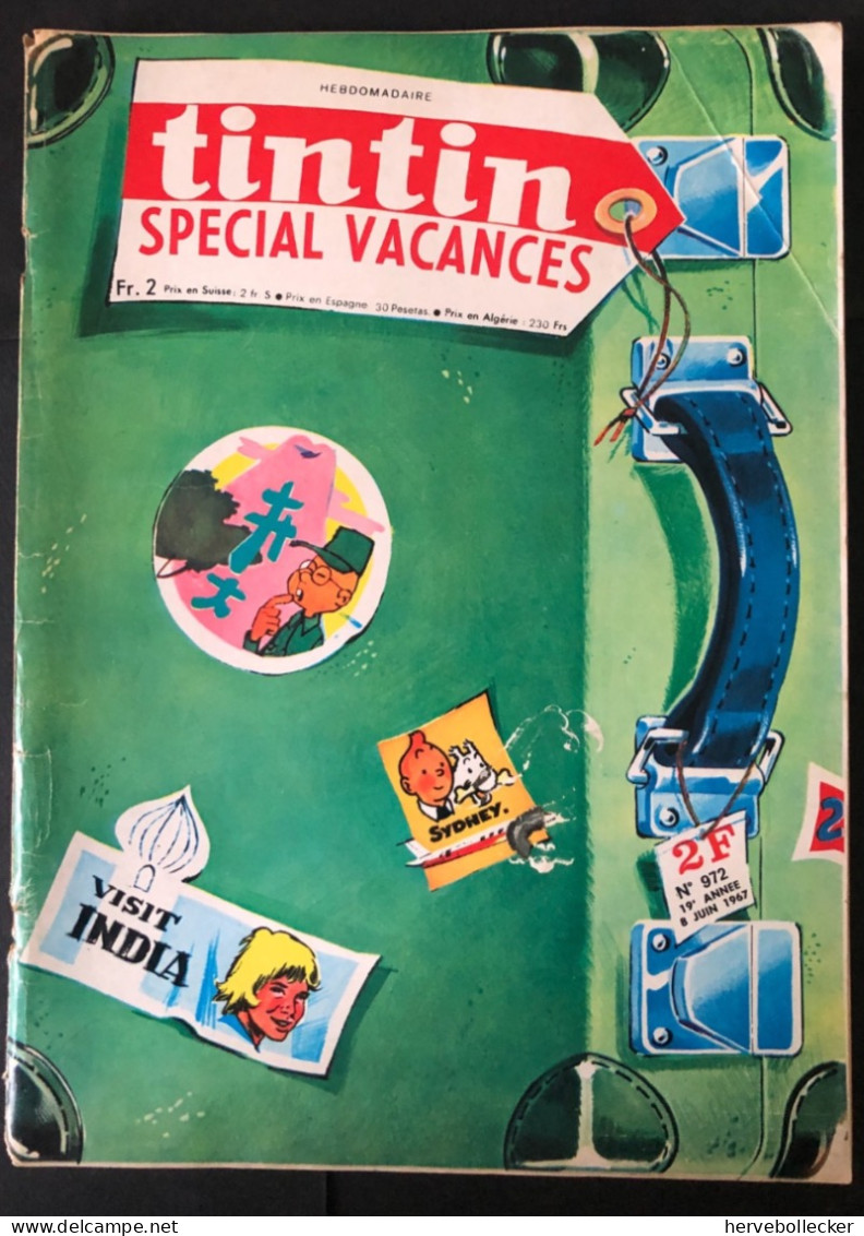 TINTIN Le Journal Des Jeunes N° 972 - Numéro Spécial Vacances- 1967 - Tintin