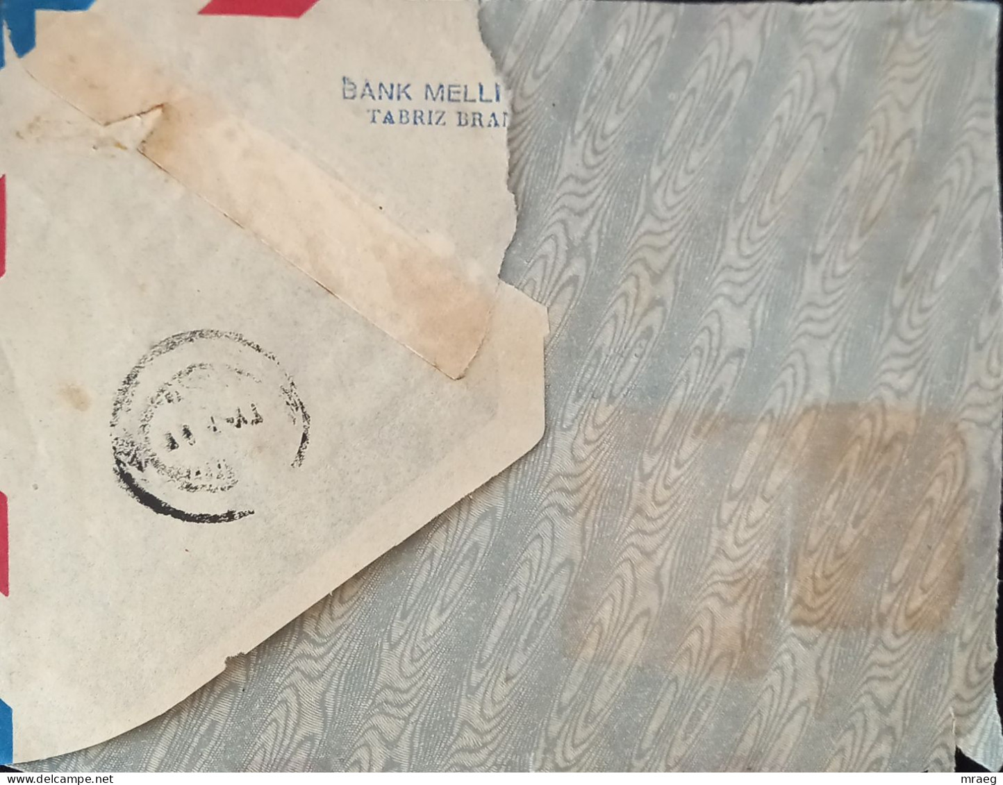 IRAN COLLECTION BANK MELLI COVER FRONT SENT TO BANK OTTOMAN IN GALATA İSTANBUL - Iran