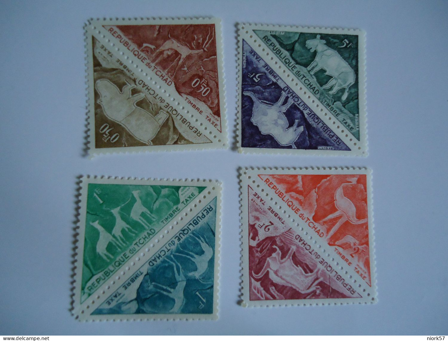 CHAD MNH  4 PAIR 8 STAMPS  ANIMALS - Altri & Non Classificati