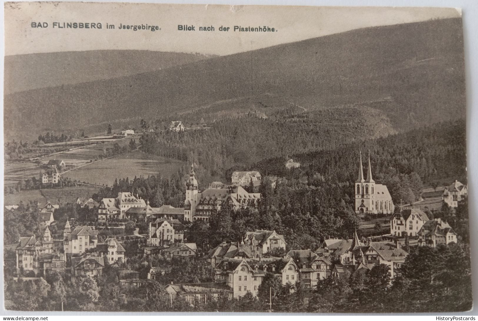 Bad Flinsberg Im Isergebirge, Blick Nach Der Piastenhöhe, 1914 - Poland