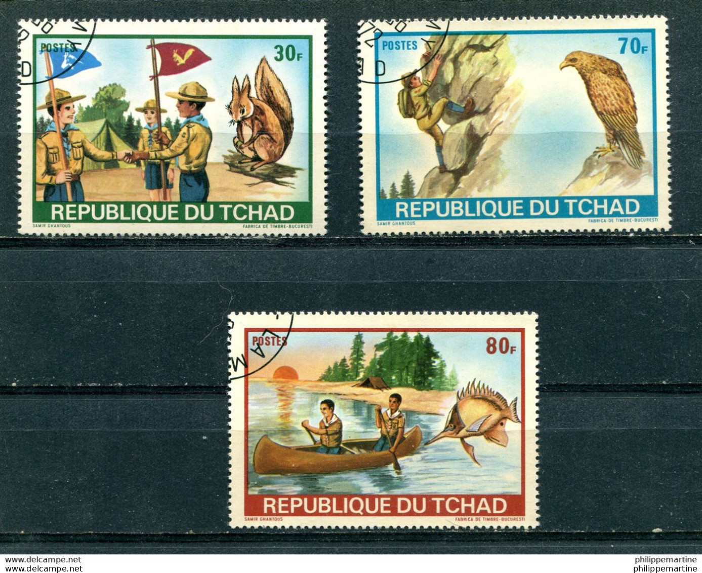 Tchad - Lot De 100 Timbres Oblitérés Correspond Aux Timbres En Vente Dans Ma Boutique - Tschad (1960-...)