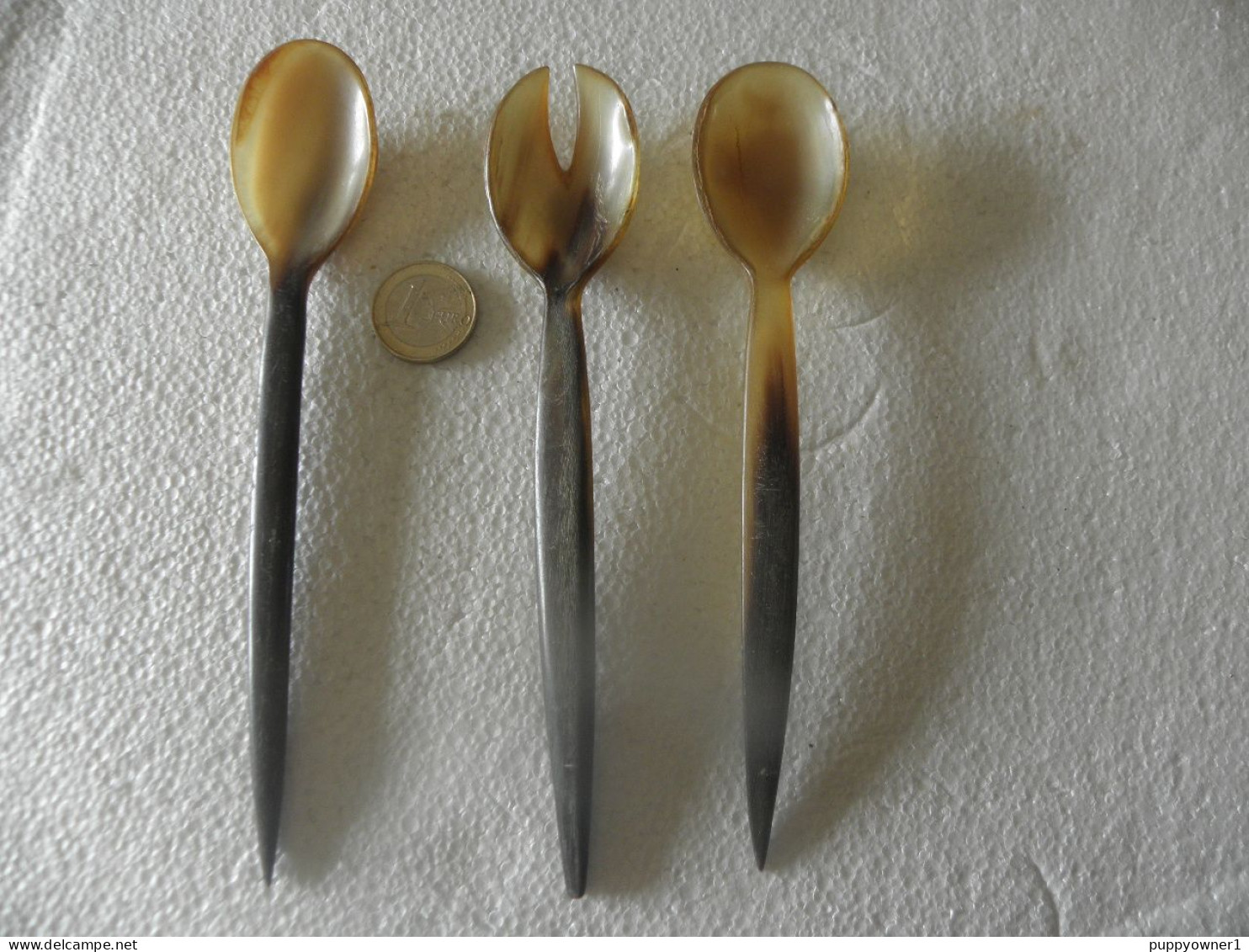 2 Cuillères 1 Fourchette En Corne - Spoons