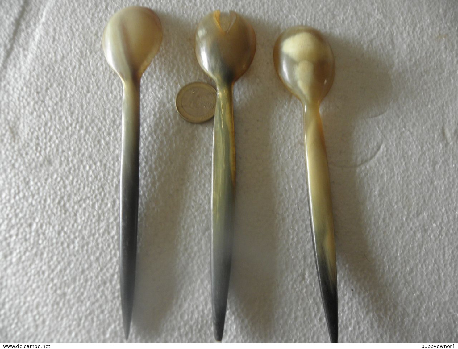 2 Cuillères 1 Fourchette En Corne - Spoons