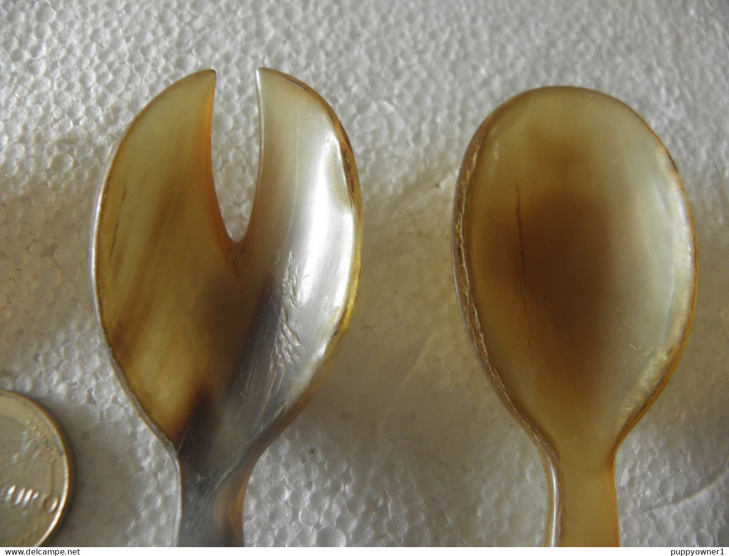 2 Cuillères 1 Fourchette En Corne - Spoons