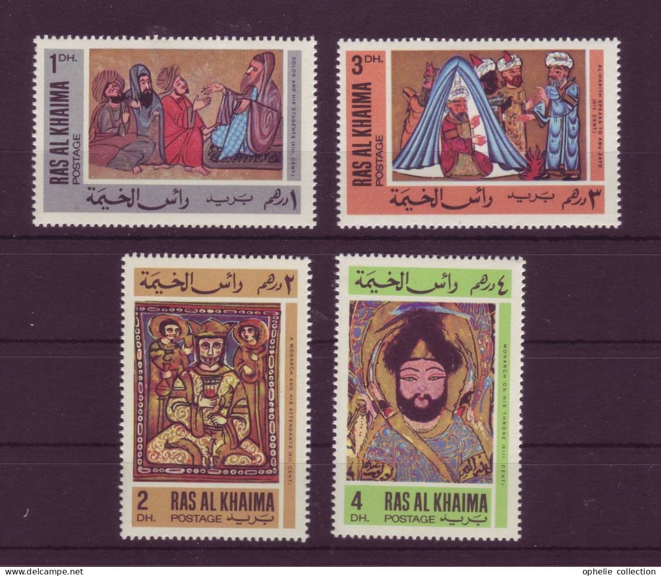 Asie - Ras-el-Khaima - Estampes - 4 Timbres Différents - 7011 - Ra's Al-Chaima