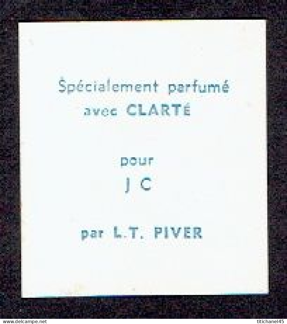 Carte Parfum CLARTE De L.T. PIVER - Anciennes (jusque 1960)