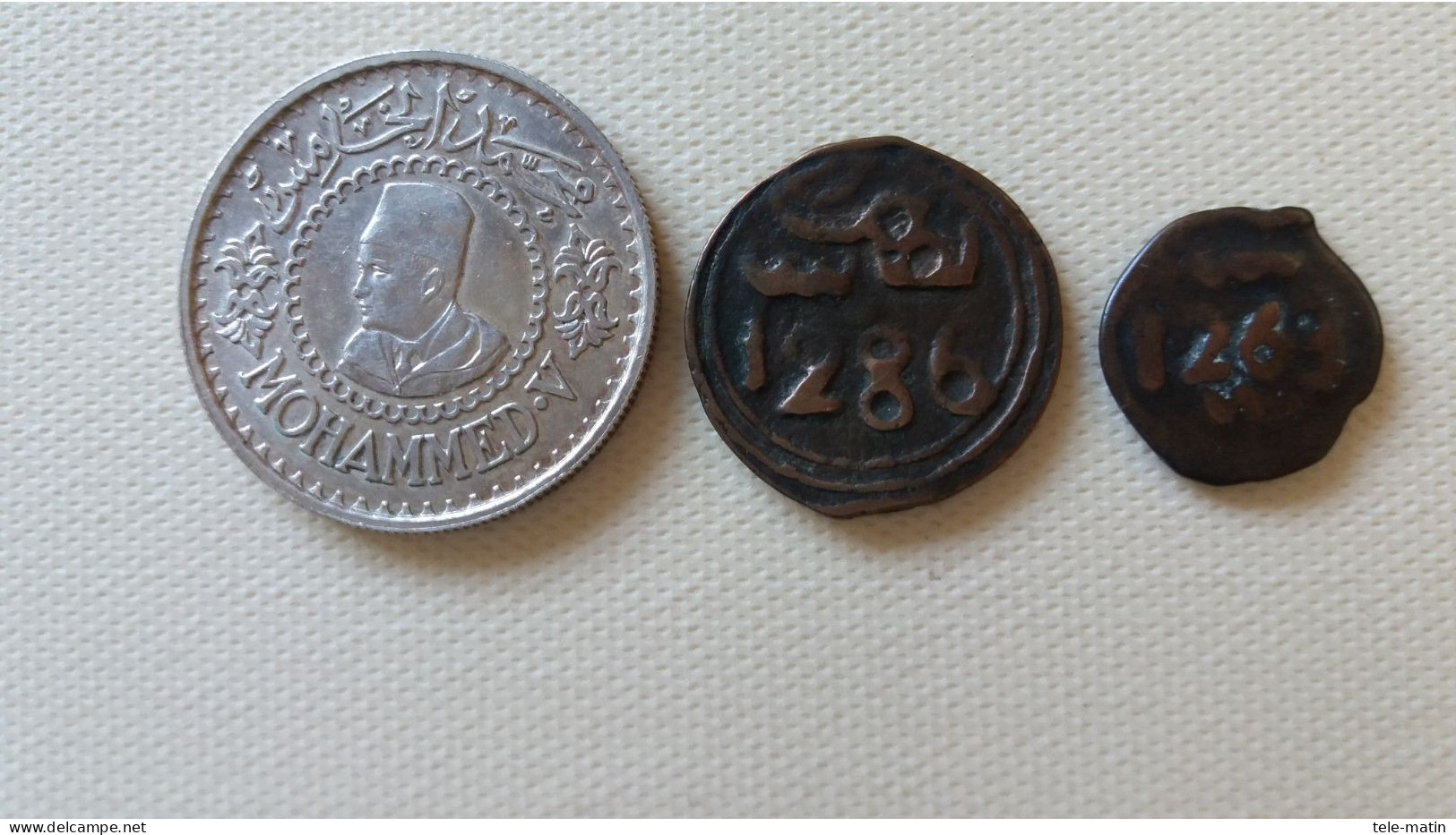 3 Pièces Du Maroc ( 500 Frs Argent De Mohammed V 1956 1376 ) - Marruecos