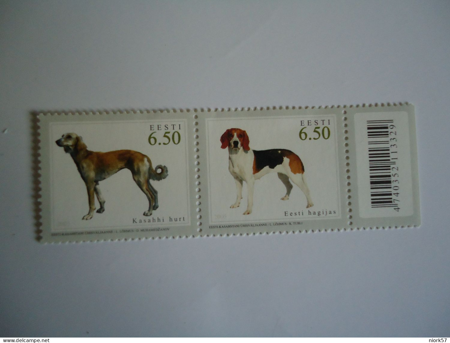 ESTONIA   2  PAIR MNH     ANIMALS  DOGS DOG - Honden