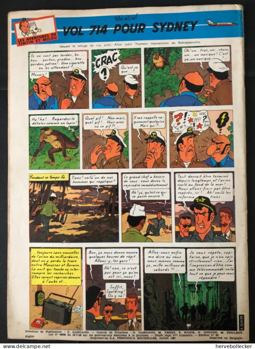 TINTIN Le Journal Des Jeunes N° 977 - 1967 - Tintin