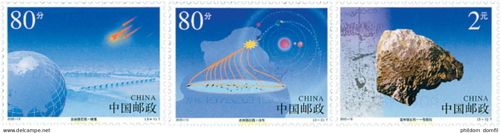 126702 MNH CHINA. República Popular 2003 LLUVIA DE METEORITOS EN JILIN - Unused Stamps