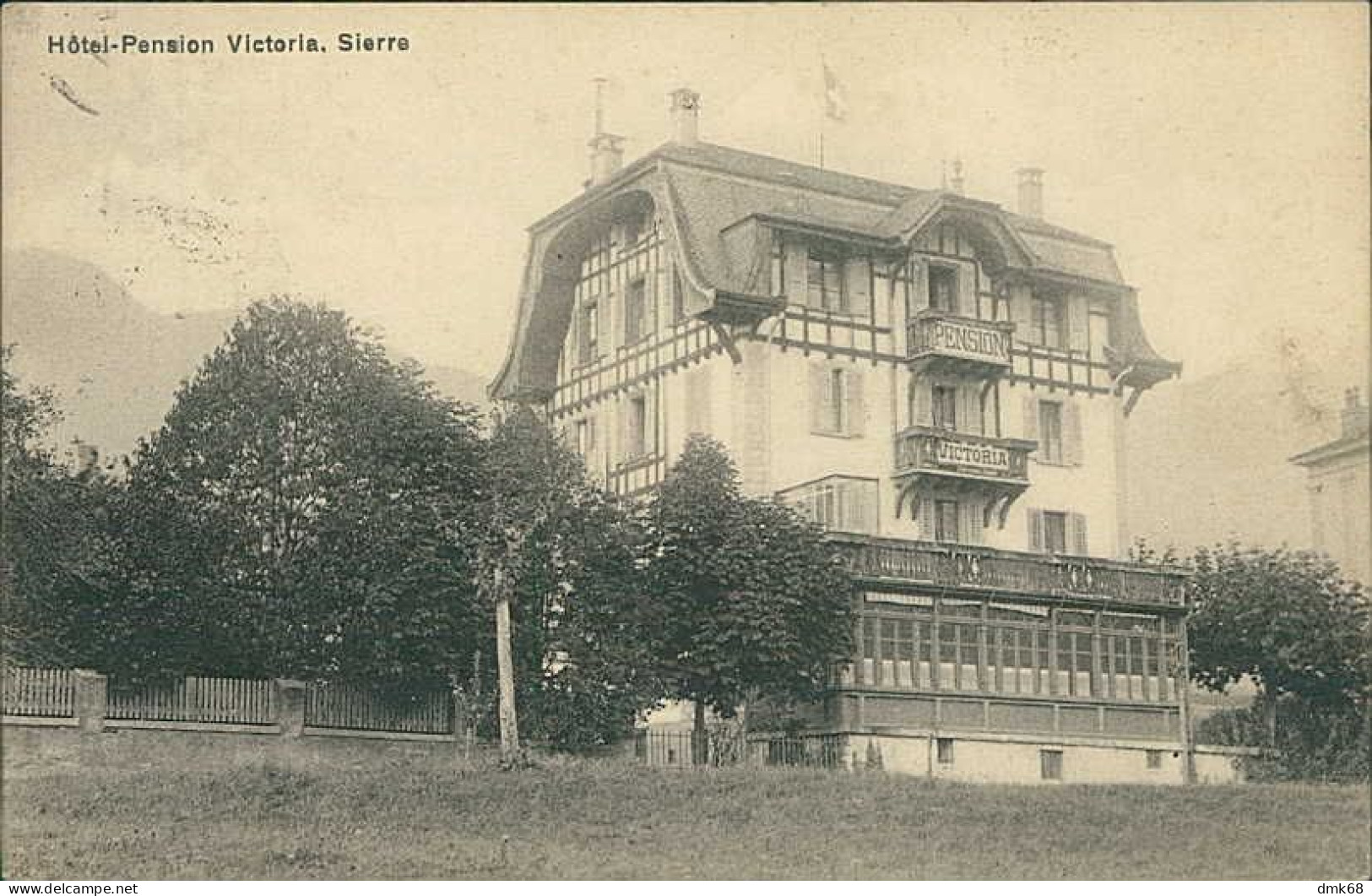 SWITZERLAND - HOTEL PENSION VICTORIA - SIERRE - PHOT. EDIT. FERDINAND ZUFFEREV - MAILED 1922 (18140) - Sierre